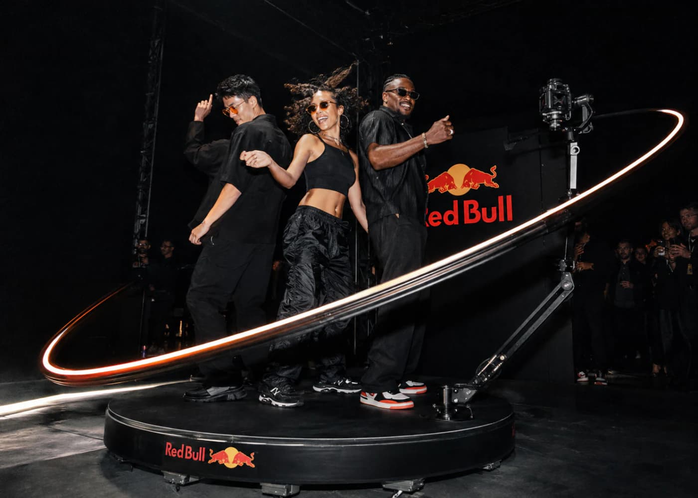 Speculative Red Bull 360 photo booth activation concept with dynamic guest movement