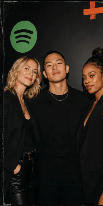 Spotify GIF booth activation showing friends across a four-frame sequence